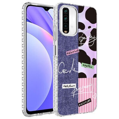 Xiaomi Redmi Note 10S Kılıf Airbag Kenarlı Renkli Desenli Silikon Patinda Elegans Kapak