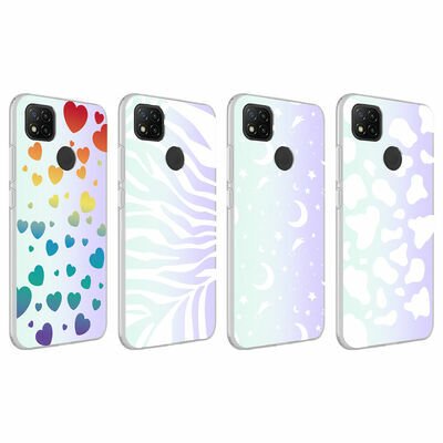 Xiaomi Redmi 9C Kılıf Patinda M-Blue Desenli Kapak