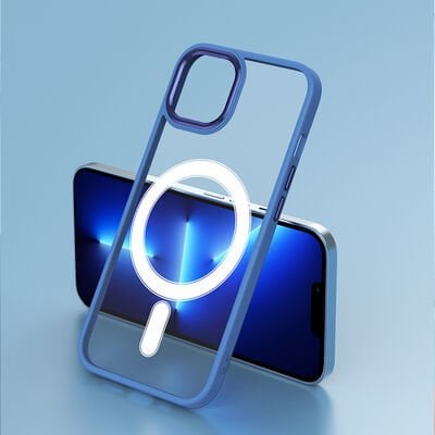 Apple iPhone 13 Kılıf Wireless Şarj Özellikli Patinda Krom Magsafe Silikon Kapak
