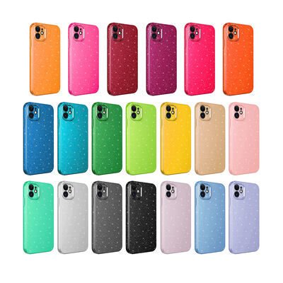 Apple iPhone 11 Kılıf Kamera Korumalı Simli Lüks Patinda Koton Kapak