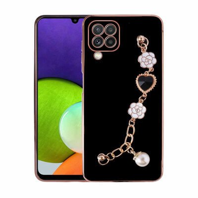 Galaxy M32 Kılıf El Tutamaçlı Kamera Korumalı Patinda Taka Silikon Kapak