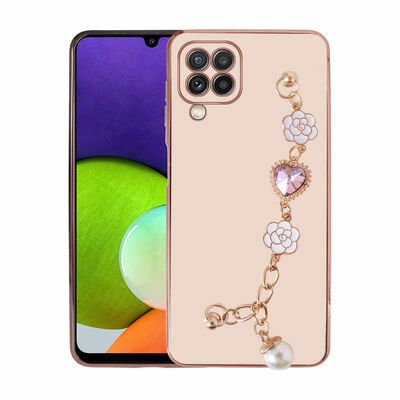 Galaxy M32 Kılıf El Tutamaçlı Kamera Korumalı Patinda Taka Silikon Kapak
