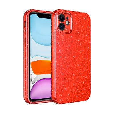 Apple iPhone 11 Kılıf Kamera Korumalı Simli Lüks Patinda Koton Kapak