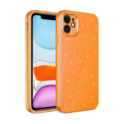 Apple iPhone 11 Kılıf Kamera Korumalı Simli Lüks Patinda Koton Kapak