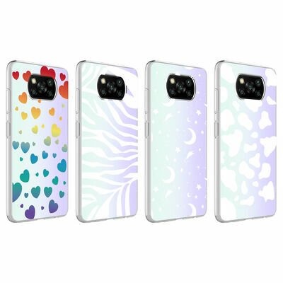 Xiaomi Poco X3 Kılıf Patinda M-Blue Desenli Kapak