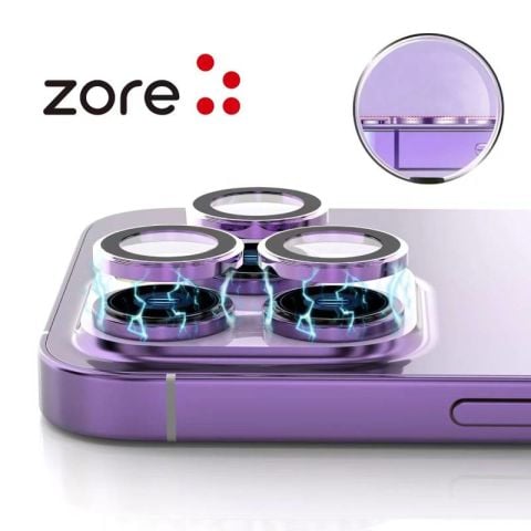 Apple iPhone 13 Pro Patinda CL-12 Premium Safir Parmak İzi Bırakmayan Anti-Reflective Kamera Lens Koruyucu