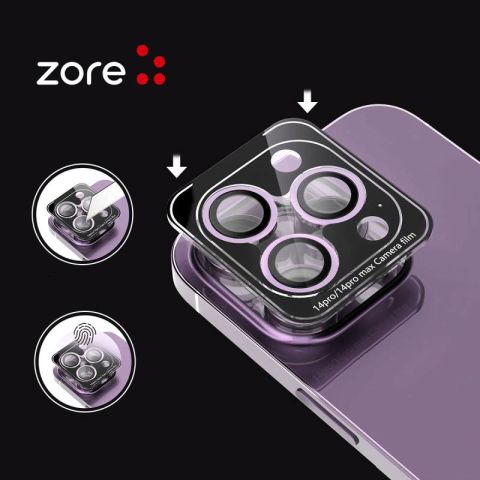 Apple iPhone 13 Pro Patinda CL-12 Premium Safir Parmak İzi Bırakmayan Anti-Reflective Kamera Lens Koruyucu
