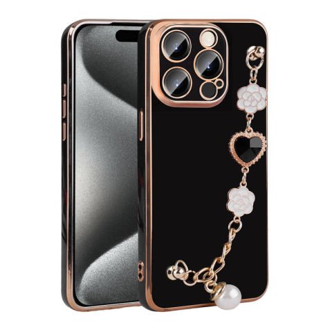 Apple iPhone 15 Pro Kılıf El Tutamaçlı Kamera Korumalı Patinda Taka Silikon Kapak