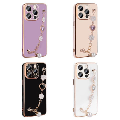 Apple iPhone 15 Pro Kılıf El Tutamaçlı Kamera Korumalı Patinda Taka Silikon Kapak