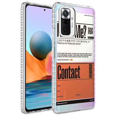 Xiaomi Redmi Note 10 Pro Kılıf Airbag Kenarlı Renkli Desenli Silikon Patinda Elegans Kapak