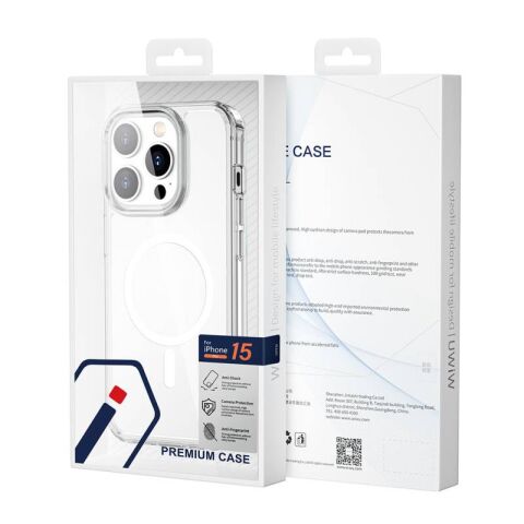 Apple iPhone 15 Pro Max Kılıf Wiwu MCC-101 Magnetic Crystal Sert PC Kapak