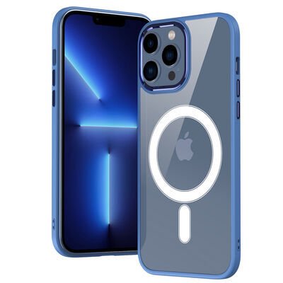 Apple iPhone 12 Pro Max Kılıf Wireless Şarj Özellikli Patinda Krom Magsafe Silikon Kapak