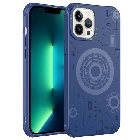 Apple iPhone 13 Pro Kılıf Patinda Wireless Şarj Özellikli Desenli Hot Kapak