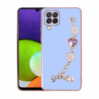 Galaxy M22 Kılıf El Tutamaçlı Kamera Korumalı Patinda Taka Silikon Kapak