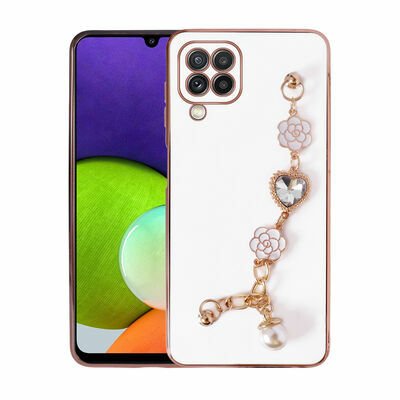 Galaxy M22 Kılıf El Tutamaçlı Kamera Korumalı Patinda Taka Silikon Kapak