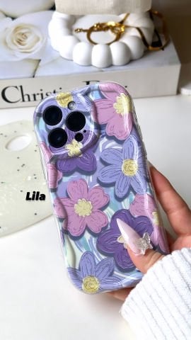iPhone Çiçek Desenli Holy Puffy Kılıf