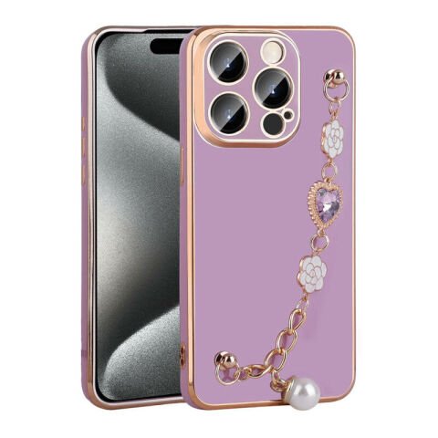Apple iPhone 15 Pro Max Kılıf El Tutamaçlı Kamera Korumalı Patinda Taka Silikon Kapak