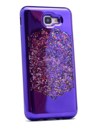 Galaxy A5 2016 Kılıf Patinda Lazer Çiçekli Sıvılı Silikon