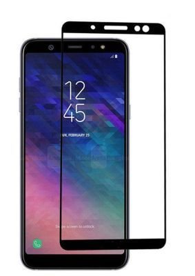 Galaxy A6 2018 Patinda Kenarları Kırılmaya Dayanıklı Cam Ekran Koruyucu