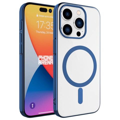Apple iPhone 15 Pro Max Kılıf Patinda Wireless Şarj Özellikli Pixel Magsafe Kapak