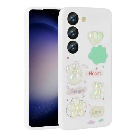 Galaxy S23 Kılıf Kabartma Figürlü Parlak Patinda Toys Silikon Kapak