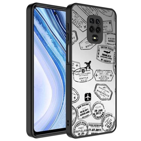 Xiaomi Redmi Note 9 Pro Kılıf Aynalı Desenli Kamera Korumalı Parlak Patinda Mirror Kapak