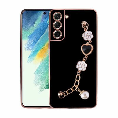 Galaxy S21 FE Kılıf El Tutamaçlı Kamera Korumalı Patinda Taka Silikon Kapak