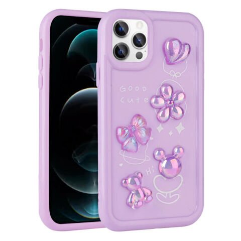 Apple iPhone 13 Pro Kılıf Kabartma Figürlü Parlak Patinda Toys Silikon Kapak