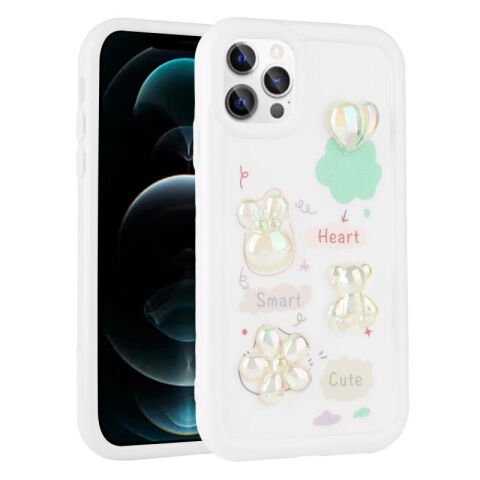 Apple iPhone 13 Pro Kılıf Kabartma Figürlü Parlak Patinda Toys Silikon Kapak