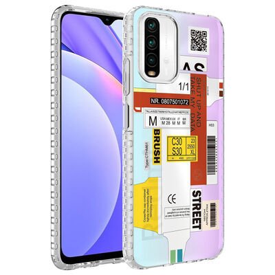 Xiaomi Redmi Note 10 Kılıf Airbag Kenarlı Renkli Desenli Silikon Patinda Elegans Kapak
