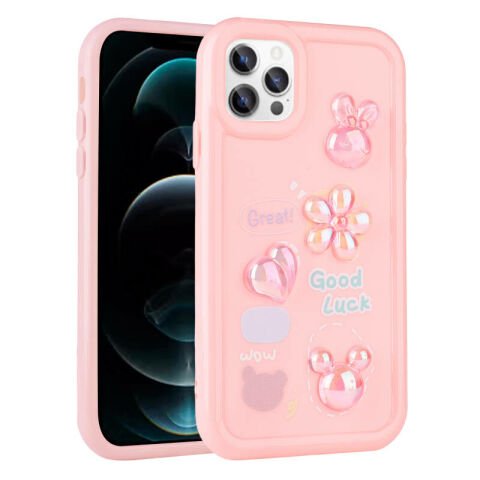 Apple iPhone 13 Pro Kılıf Kabartma Figürlü Parlak Patinda Toys Silikon Kapak
