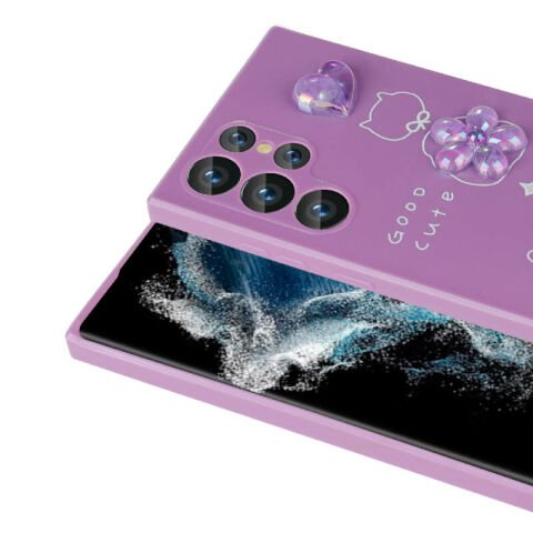 Galaxy S23 Ultra Kılıf Kabartma Figürlü Parlak Patinda Toys Silikon Kapak