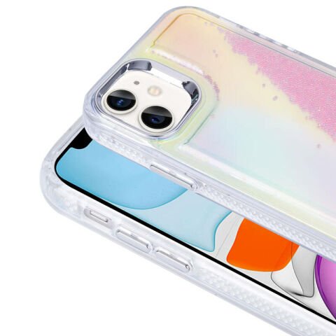 Apple iPhone 11 Kılıf Airbagli Renkli Arka Yüzey Boncuk Tasarımlı Patinda Kumul Kapak