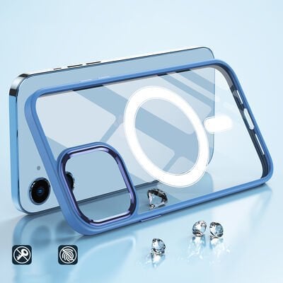 Apple iPhone 12 Kılıf Wireless Şarj Özellikli Patinda Krom Magsafe Silikon Kapak