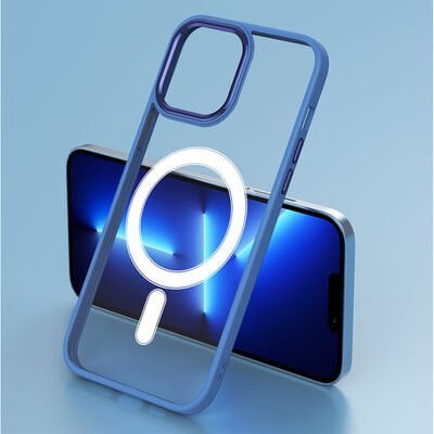 Apple iPhone 12 Kılıf Wireless Şarj Özellikli Patinda Krom Magsafe Silikon Kapak