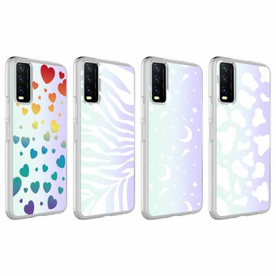 Vivo Y11S Kılıf Patinda M-Blue Desenli Kapak