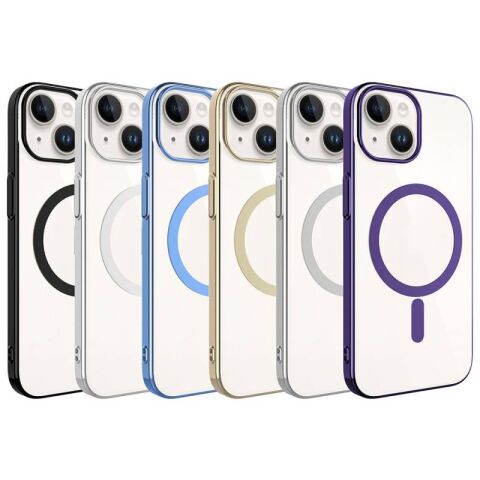 Apple iPhone 15 Plus Kılıf Patinda Wireless Şarj Özellikli Pixel Magsafe Kapak