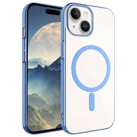 Apple iPhone 15 Plus Kılıf Patinda Wireless Şarj Özellikli Pixel Magsafe Kapak