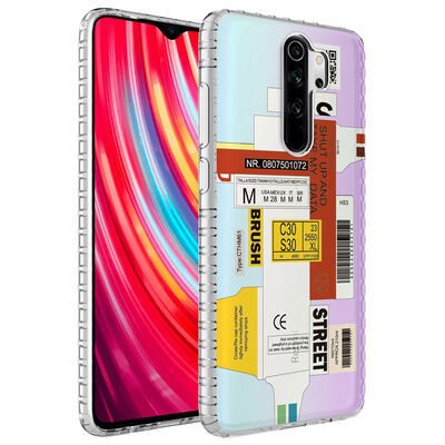 Xiaomi Redmi Note 8 Pro Kılıf Airbag Kenarlı Renkli Desenli Silikon Patinda Elegans Kapak