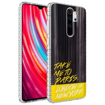 Xiaomi Redmi Note 8 Pro Kılıf Airbag Kenarlı Renkli Desenli Silikon Patinda Elegans Kapak