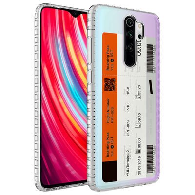 Xiaomi Redmi Note 8 Pro Kılıf Airbag Kenarlı Renkli Desenli Silikon Patinda Elegans Kapak
