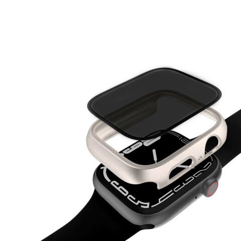 Apple Watch 7 41mm Sert PC Kasa ve Privacy Hayalet Ekran Koruyucu Patinda Watch Gard 32