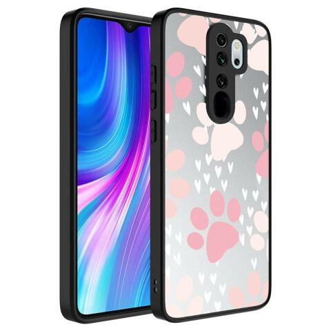 Xiaomi Redmi Note 8 Pro Kılıf Aynalı Desenli Kamera Korumalı Parlak Patinda Mirror Kapak