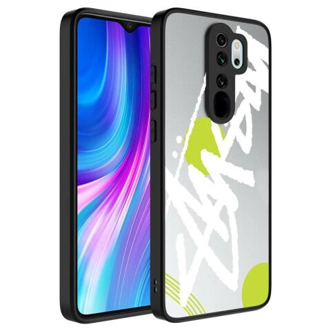 Xiaomi Redmi Note 8 Pro Kılıf Aynalı Desenli Kamera Korumalı Parlak Patinda Mirror Kapak