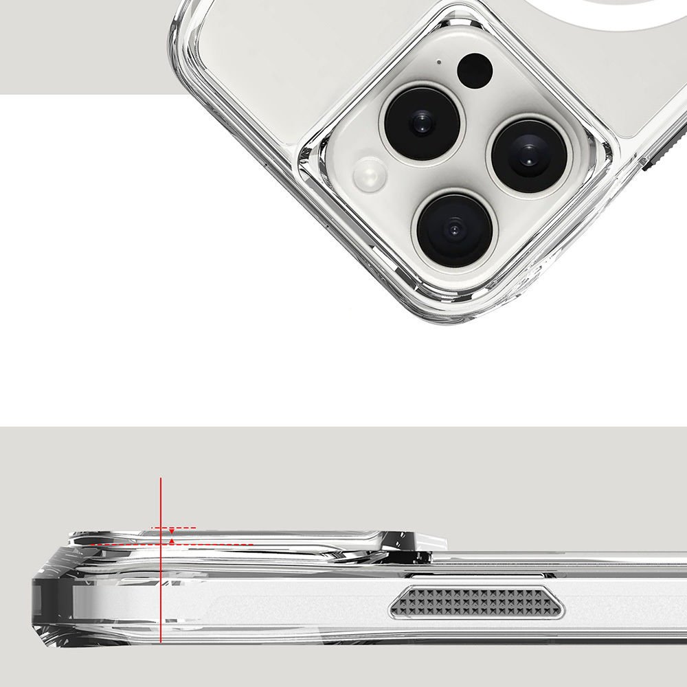 Apple Magsafe Şarj Özellikli Airbagli Şeffaf İncek Kapak