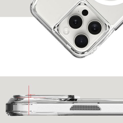 Apple Magsafe Şarj Özellikli Airbagli Şeffaf İncek Kapak