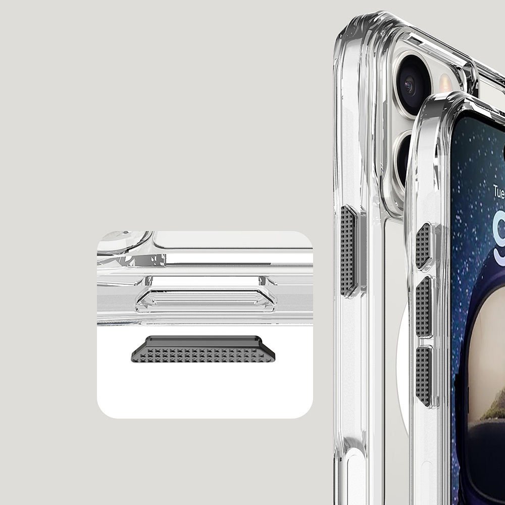 Apple Magsafe Şarj Özellikli Airbagli Şeffaf İncek Kapak