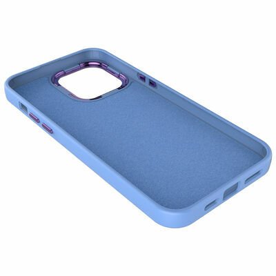Apple iPhone 14 Pro Max Kılıf Metal Çerçeve ve Buton Tasarımlı Silikon Patinda Luna Kapak