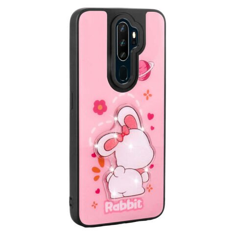Oppo A9 2020 Kılıf Parlayan Kabartmalı İkonik Figürlü Patinda Amas Silikon Kapak