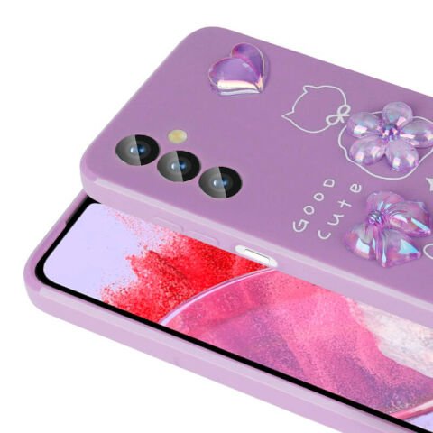Galaxy M34 5G Kılıf Kabartma Figürlü Parlak Patinda Toys Silikon Kapak